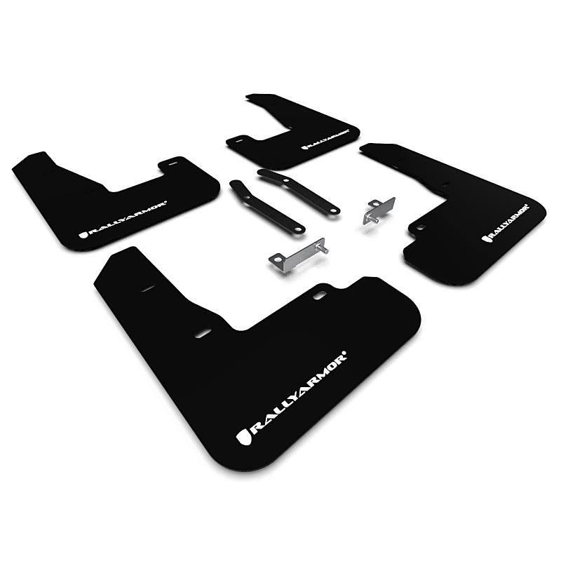 RallyArmor | Black UR Mud Flap White Logo - Elantra GT N-Line 2019-2020