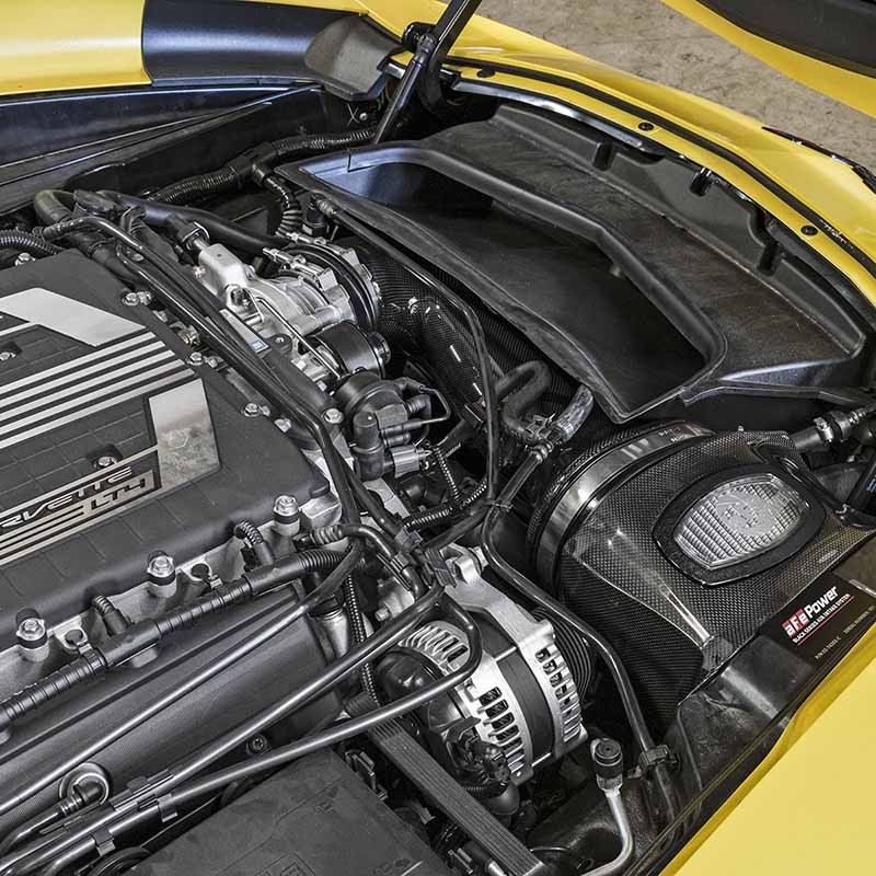 aFe Power | Black Series Carbon Fiber Cold Air Intake System w/Pro 5R/Pro DRY S Filters - Corvette Z06 / ZR1 6.2L 2015-2019