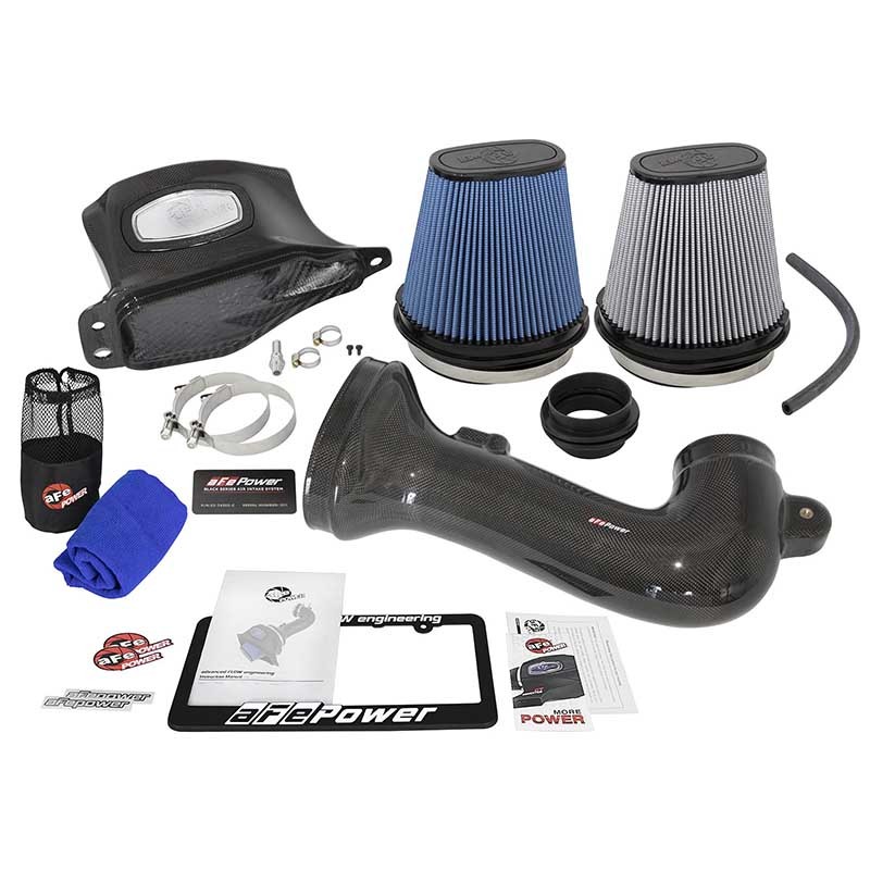 aFe Power | Black Series Carbon Fiber Cold Air Intake System w/Pro 5R/Pro DRY S Filters - Corvette Z06 / ZR1 6.2L 2015-2019