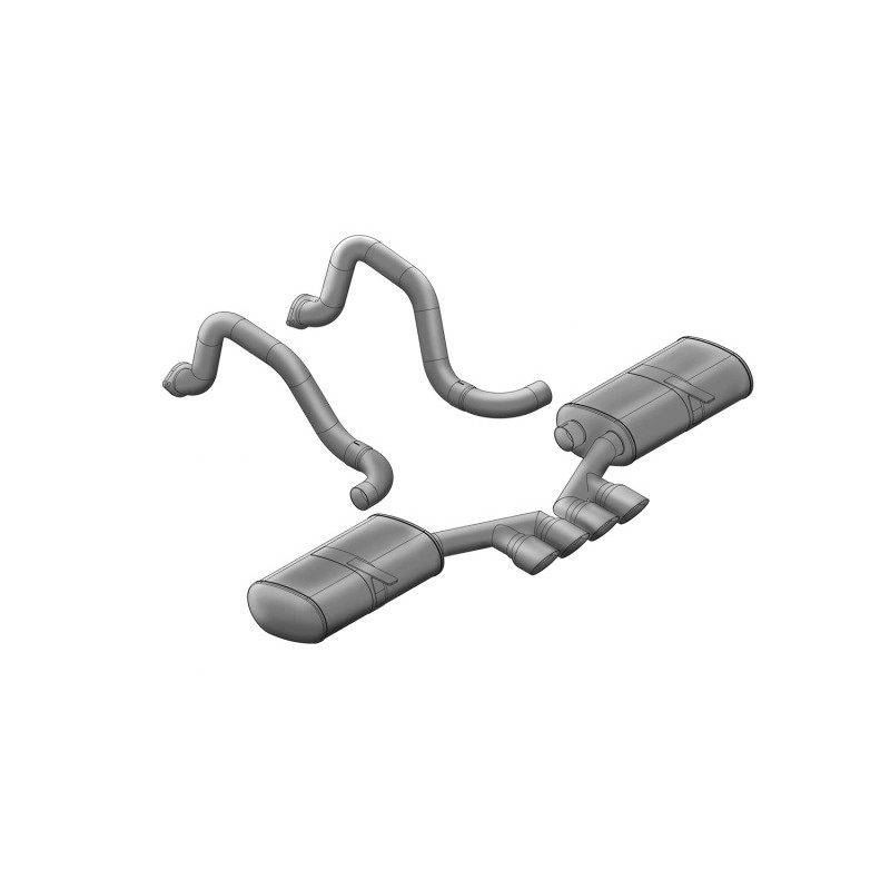 Corsa | Sport Axle-Back Exhaust System - Corvette / Base / Z06 5.7L 1997-2004