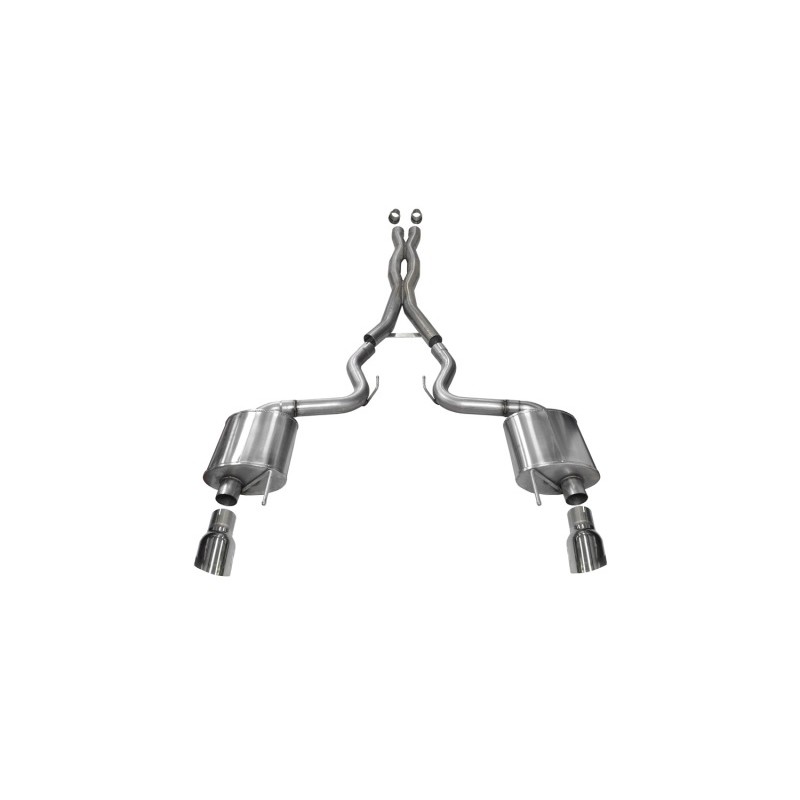 Corsa | Sport Cat-Back Exhaust System - Mustang 5.0L 2015-2017