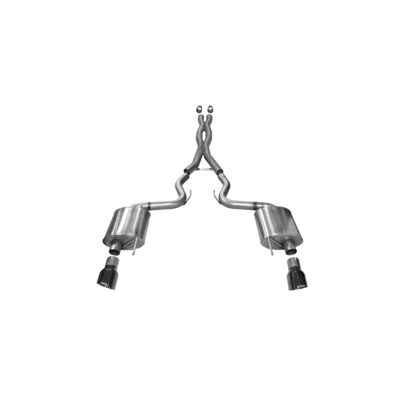 Corsa | Sport Cat-Back Exhaust System - Mustang 5.0L 2015-2017