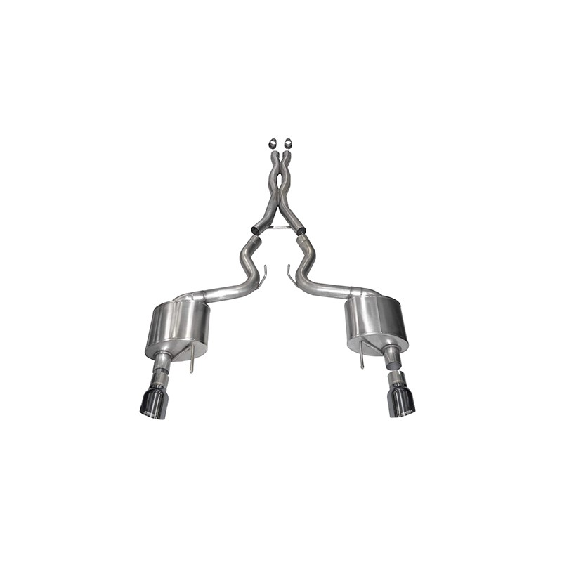 Corsa | Sport Cat-Back Exhaust System - Mustang 5.0L 2015-2017