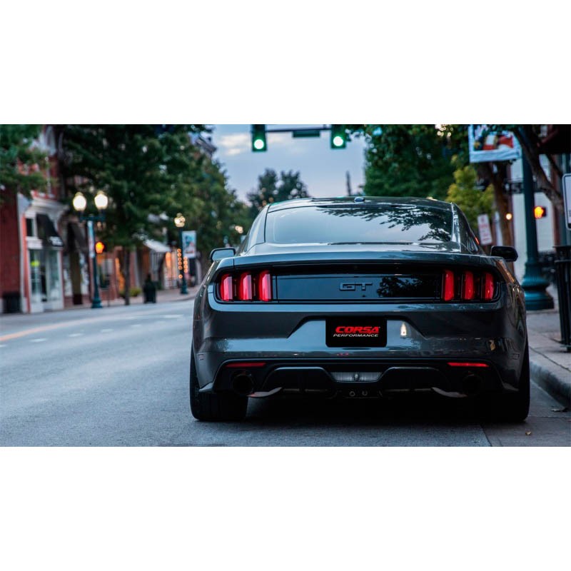Corsa | Sport Cat-Back Exhaust System - Mustang 5.0L 2015-2017