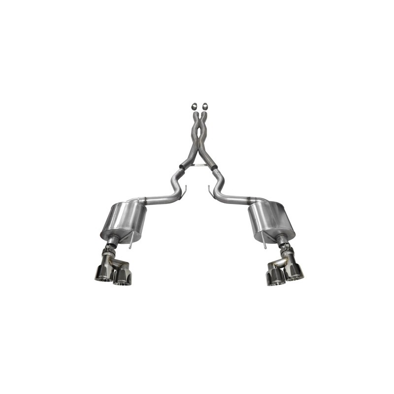 Corsa | Sport Cat-Back Exhaust System - Mustang 5.0L 2015-2017