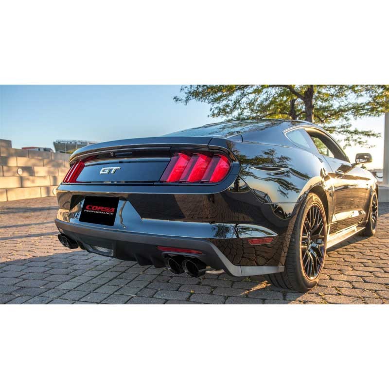 Corsa | Sport Cat-Back Exhaust System - Mustang 5.0L 2015-2017
