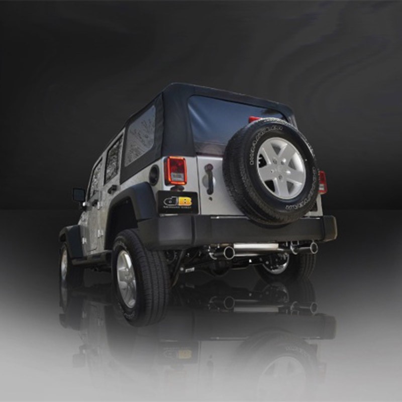 Corsa | Sport Axle-Back Exhaust System - Wrangler (JK) 3.6L / 3.8L 2007-2018