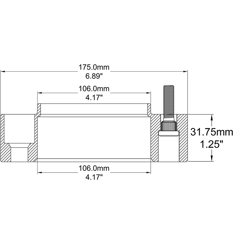 COYOTE | Wheel Spacer 31.75mm / 106.1mm / 6x139.7 / 12x1.5