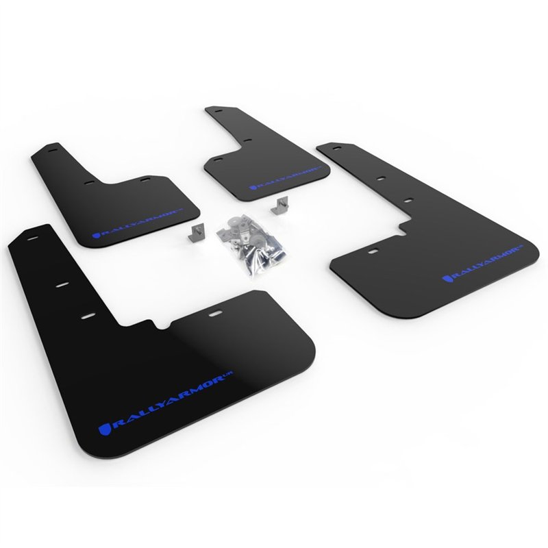 RallyArmor | Black UR Mud Flap Blue Logo - Outback 2020-2025