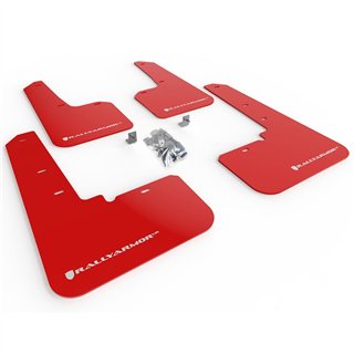 RallyArmor | Red UR Mud Flap White Logo - Outback 2020-2025