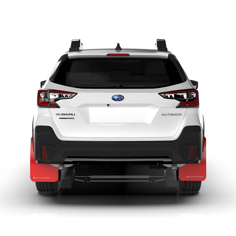 RallyArmor | Red UR Mud Flap White Logo - Outback 2020-2025