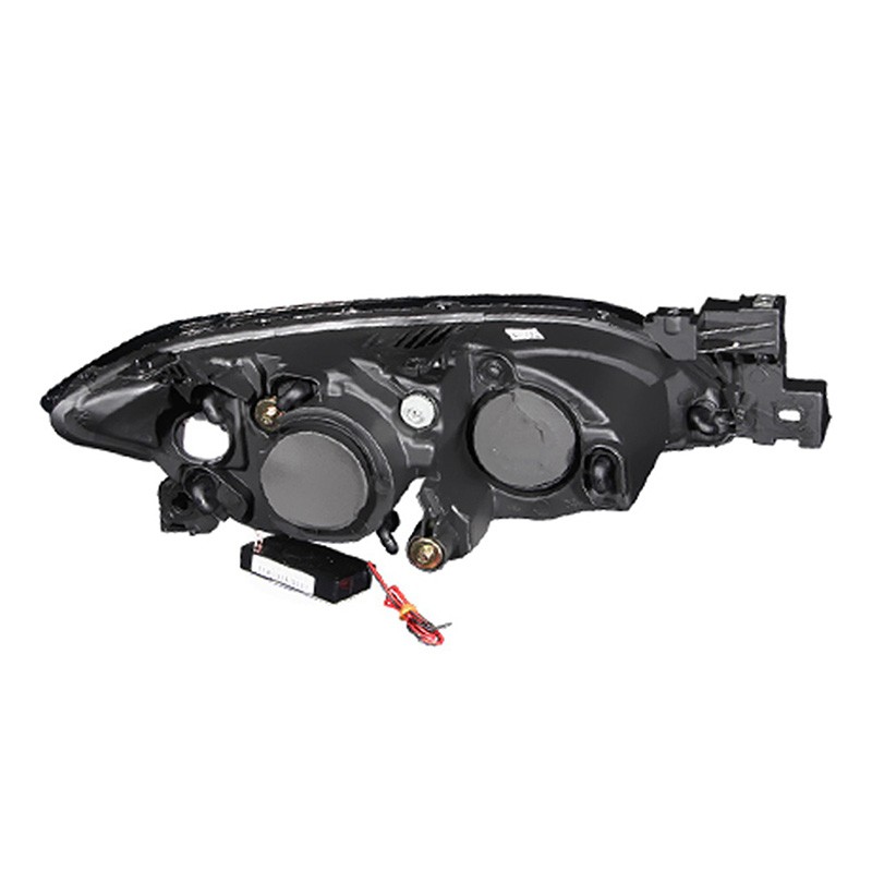 ANZO | Projector Headlights w/ Halo Black- MAZDA 3 04-08 - 3 2.0L / 2.3L 2004-2008