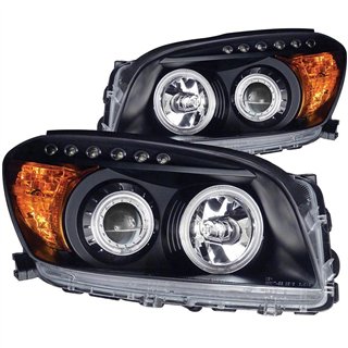 ANZO | Projector Headlights w/ Halo Black- Toyota rav4 06-08 - RAV4 2.4L / 3.5L 2006-2008