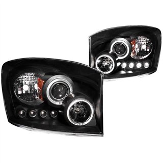 ANZO | Projector Headlights w/ Halo Black - 4Runner 4.0L / 4.7L 2006-2009