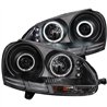 ANZO | Projector Headlights w/ Halo Black (SMD LED) - GTI / Jetta / Rabbit 2006-2009