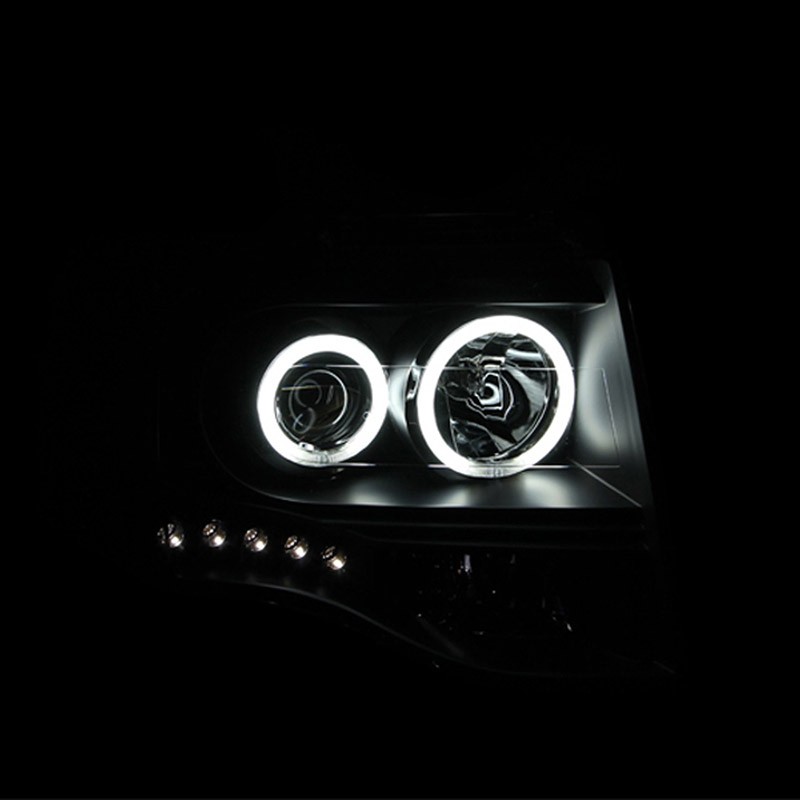 ANZO | Projector Headlights w/ Halo Black - Expedition 5.4L 2007-2014