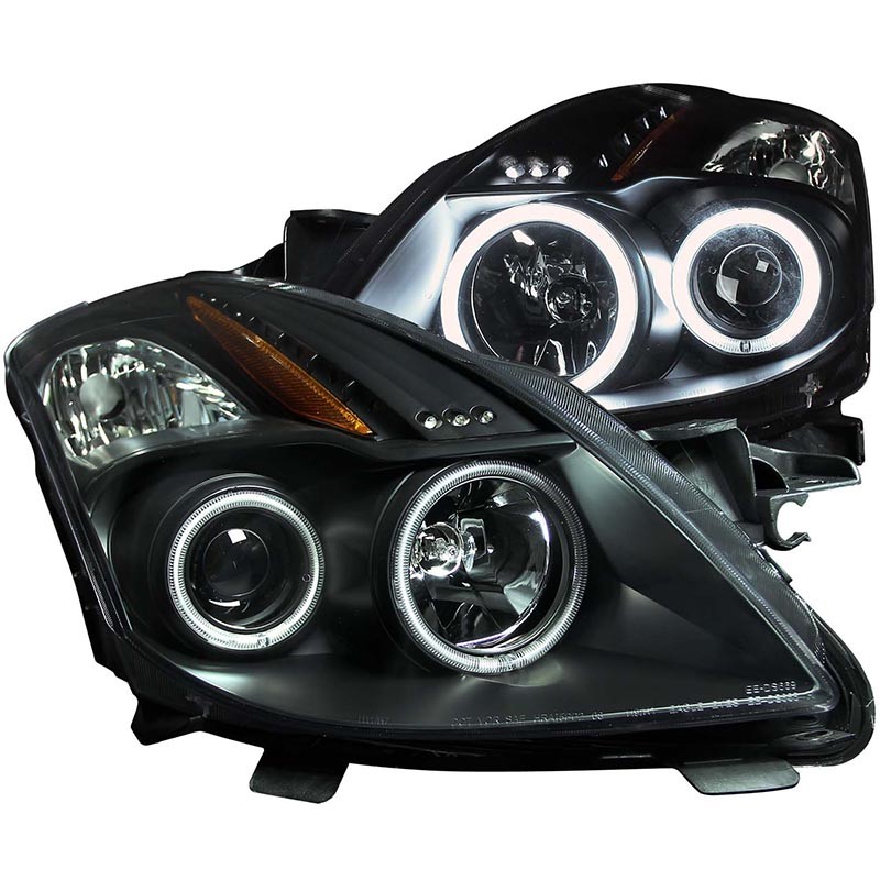 ANZO | Projector Headlights w/ Halo Black (SMD LED) - Altima 2.5L / 3.5L 2008-2010