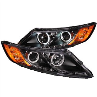ANZO | Projector Headlights w/ Halo Black (SMD LED) - Optima 2.0T / 2.4L 2011-2015