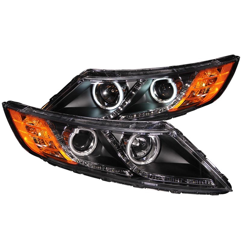 ANZO | Projector Headlights w/ Halo Black (SMD LED) - Optima 2.0T / 2.4L 2011-2015