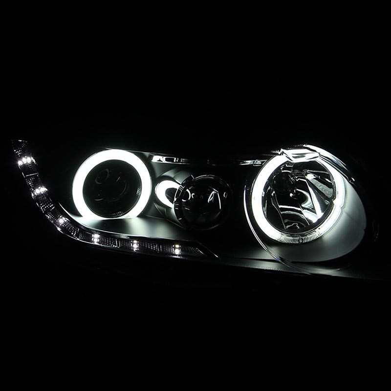 ANZO | Projector Headlights w/ Halo Black (SMD LED) - Civic 1.3L / 1.8L / 2.0L 2006-2011