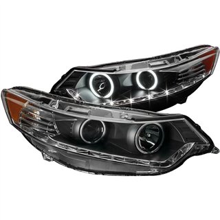 ANZO | Projector Headlights Noir avec Halo (SMD LED) (HID Comp) - TSX 2.4L / 3.5L 2009-2012