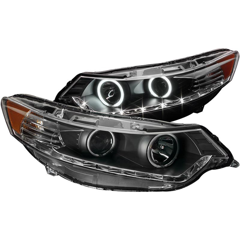 ANZO | Projector Headlights Noir avec Halo (SMD LED) (HID Comp) - TSX 2.4L / 3.5L 2009-2012