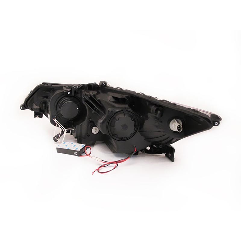 ANZO | Projector Headlights Noir avec Halo (SMD LED) (HID Comp) - TSX 2.4L / 3.5L 2009-2012