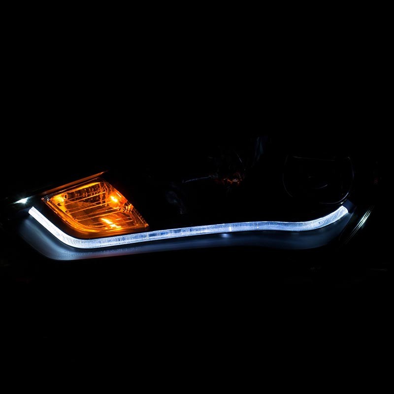ANZO | Projector Headlights w/ Plank Style Black (HID Compatible) HYUNDAI GENESIS - Genesis Coupe 2.0T / 3.8L 2013-2016