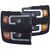 ANZO | Projector Headlights w/ Plank Style Black - Silverado 2500 HD / 3500 HD 6.0L / 6.6L 2015-2019