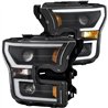ANZO | Projector Headlights w/ Plank Style Black w/ Amber - F-150 2.7T / 3.5L / 5.0L 2015-2017