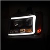 ANZO | Projector Headlights w/ Plank Style Switchback Black w/ Amber - Avalanche / Tahoe 2007-2014