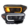 ANZO | Projector Headlights w/ Plank Style Switchback Black w/ Amber W/ DRL - Tacoma 2.7L / 3.5L 2016-2023