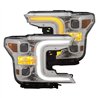 ANZO | Projector Headlights w/ Plank Style Switchback Chrome w/ Amber