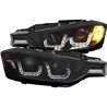 ANZO | Projector Headlights w/ U-Bar Noir - BMW 2.0T / 3.0L 2012-2015