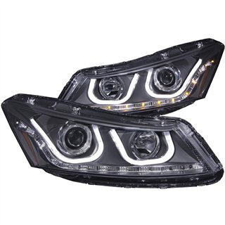 ANZO | Projector Headlights w/ U-Bar Noir - Accord 2.4L / 3.5L 2008-2012
