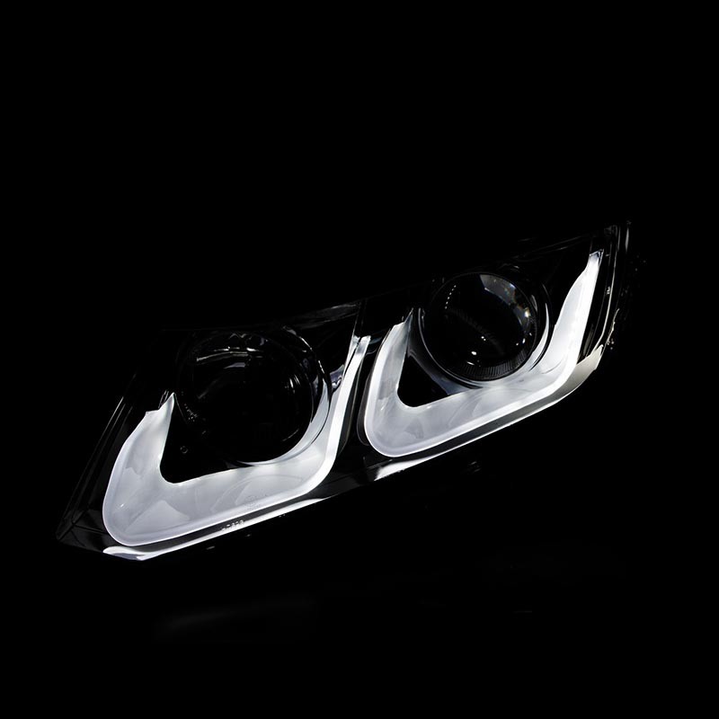 ANZO | Projector Headlights w/ U-Bar Noir - Civic 1.5L / 1.8L / 2.4L 2012-2015