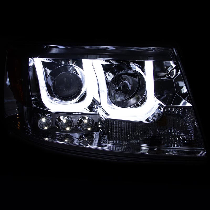 ANZO | Projector Headlights w/ U-Bar Chrome - F-150 / Mark LT 2004-2008