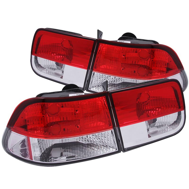 ANZO | Taillights Red/Clear - Civic 1.6L 1996-2000