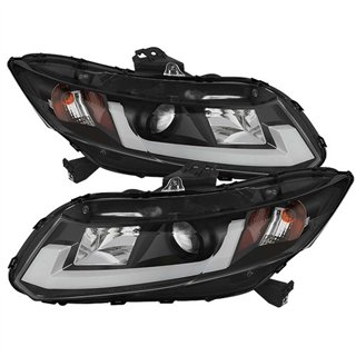 Spyder | Projector Headlights - Light Bar DRL - Civic 1.5L / 1.8L / 2.4L 2012-2014