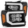AlphaRex | NOVA-Series Full LED Quad 3D Projector Headlights - Sierra 1500 / 2500 HD / 3500 HD 2007-2013