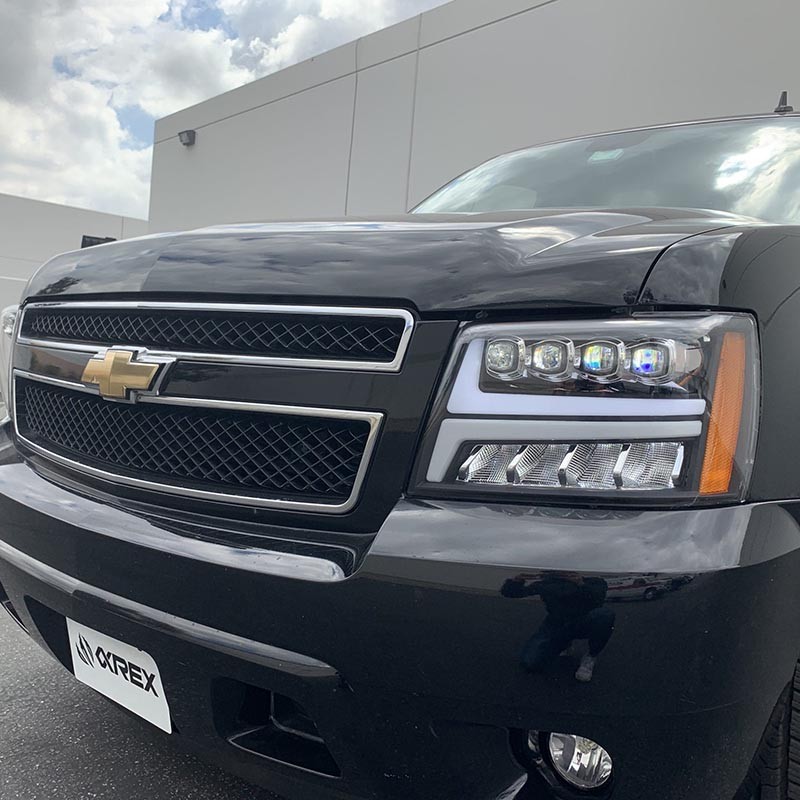 AlphaRex | NOVA-Series Full LED Quad 3D Projector Headlights - Avalanche / Suburban 1500 / Tahoe 2007-2014
