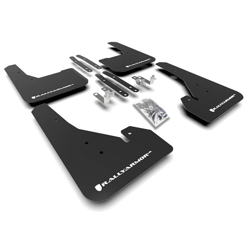 RallyArmor | Mud Flaps White Logo - Corolla Hatchback 2019-2025