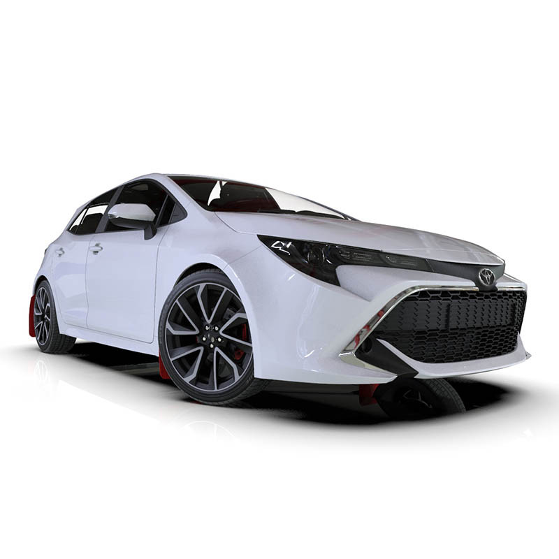 RallyArmor | Mud Flaps White Logo - Corolla Hatchback 2019-2025