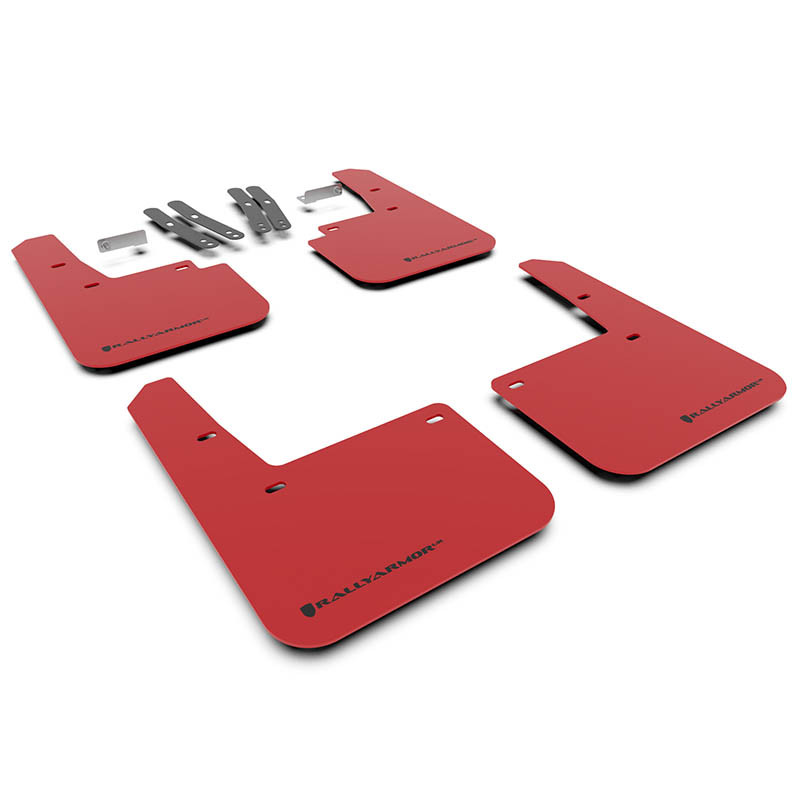 RallyArmor | Red UR Mud Flap Black Logo - Kona 2018-2023