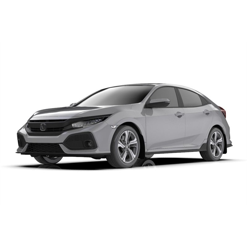 RallyArmor | Black UR Mud Flap Logo Gris Foncé - Civic Hatch EX / EX-L / LX 2017-2021