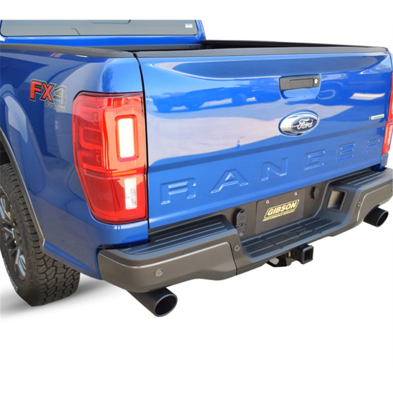 Gibson | Black Elite Cat-Back Dual Sport Exhaust System, Stainless - Ranger 2019-2024