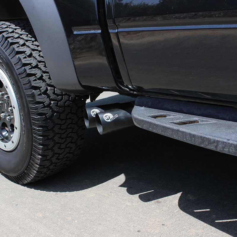 aFe Power | Rebel Series 3 IN to 2-1/2 IN 409 Stainless Steel Cat-Back Exhaust w/Black Tip - F-150 6.2L 2011-2014