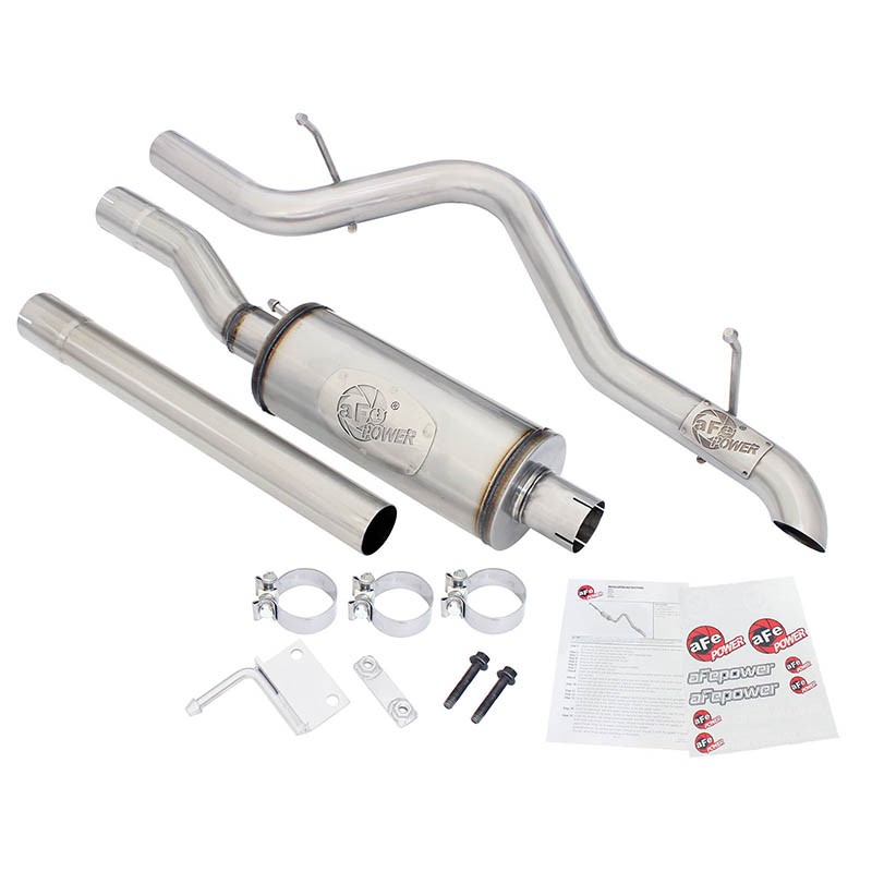 aFe Power | MACH Force-Xp 2-1/2 IN 409 Stainless Steel Cat-Back Exhaust w/14 IN muffler - Wrangler (JK) 3.6L / 3.8L 2007-2018