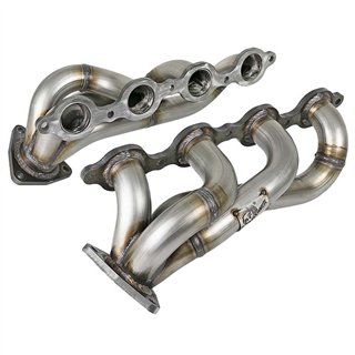 aFe Power | Twisted Steel 1-3/4 IN 304 Stainless Steel Shorty Headers - Cadillac / Chevrolet / GMC 6.2L / 5.3L 2019-2025