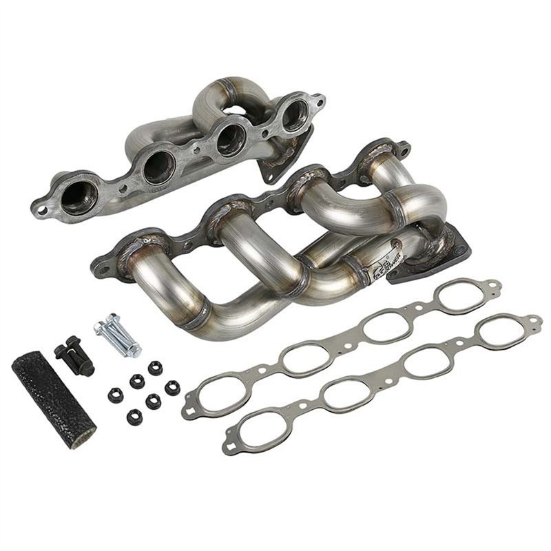 aFe Power | Twisted Steel 1-3/4 IN 304 Stainless Steel Shorty Headers - Cadillac / Chevrolet / GMC 6.2L / 5.3L 2019-2025